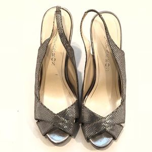 MOVING SALE!! Caparros Silver Snake Platform Sandals - 8B